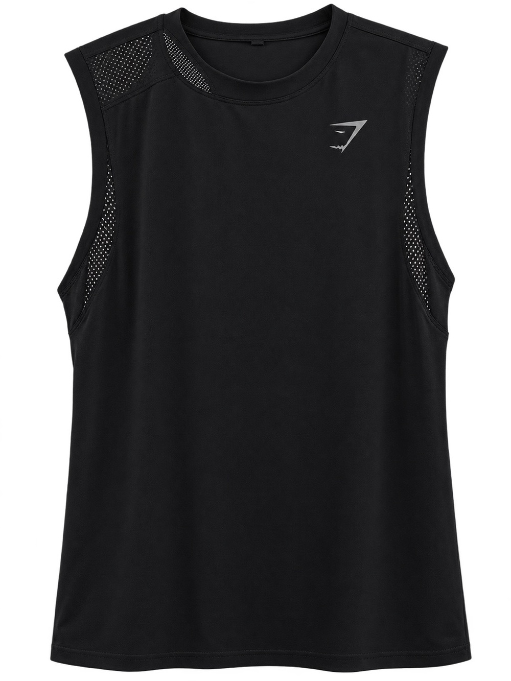 Gymshark Men’s Black Mesh-Panel Training Tank